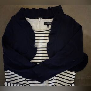 Navy me Blue and White Striped Sweater